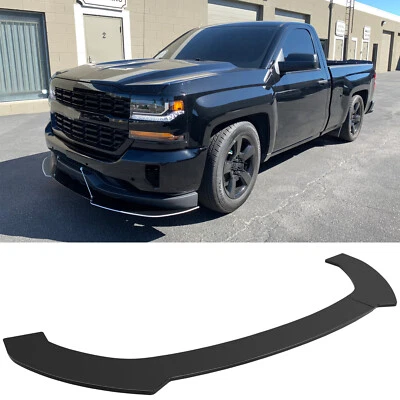 For Chevrolet Silverado 1500 2500 Front Bumper Lip Splitter Spoiler Gloss Black - Image 1 of 4