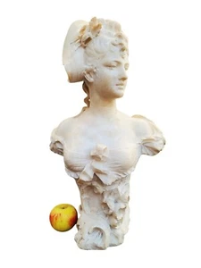 Ant Nelson, Buste De Femme, Albâtre, Fin XIXème Siècle - Picture 1 of 19