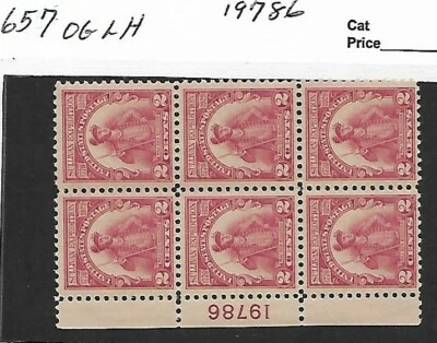 Scott 657 OG LH plate 19786 - Image 1 of 2