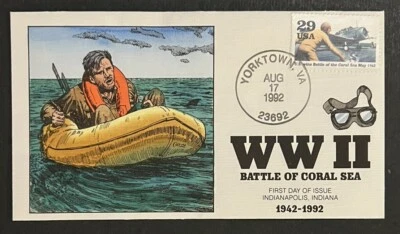 Travelstamps: 1992 US FDC - Collins “Battle of Coral Sea”, Scott #2697c - Image 1 of 4