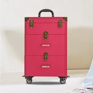 Cosmetics Rolling Cases Travel Makeup Rolling Organizer Nail Polish Storage Box - Picture 1 of 9