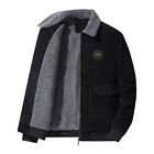 New Men Jacket Thick Fleece Jacket Curly Men Coat Outwear Winter Warm Outdoor