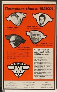1971 Maico Original Motorcycle Print Ad Ake Jonsson Preston Petty John Rice - Picture 1 of 1