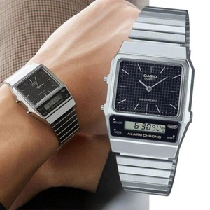 Reloj Casio AQ-800E-1A Vintage Diseño Reimpresión Hebilla Gratis Anadigi Metal - Imagen 1 de 4