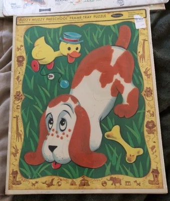 NUEVO 1967 FUZZY WUZZY PUZZLE VINTAGE Whitman Marco Bandeja Foto 1 de 3