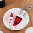 6 Pcs/set Christmas Tableware Hat Set Contrast Color Decorate Festive Christmas