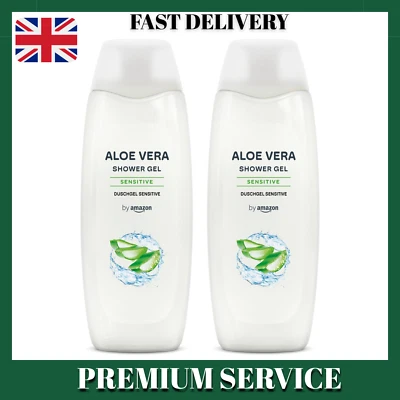 DOES NON APPLY Aloe Vera Shower Gel 2x500ml - pH Neutral, Gentle Sensitive Skin, Unique Scent