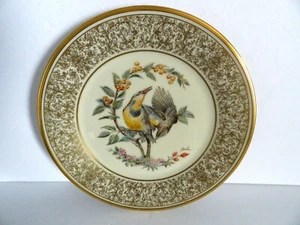 Lenox/Boehm MEADOWLARK 1973 Annual Limited Edition Plate MINT  24KT Gold ~w/book - Picture 1 of 7