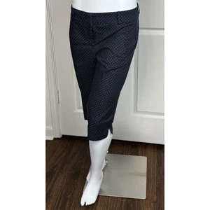 Ann Taylor Polka Dots Bermuda Shorts, Sz: 10, Navy Blue & White, 50-75 - Picture 1 of 16