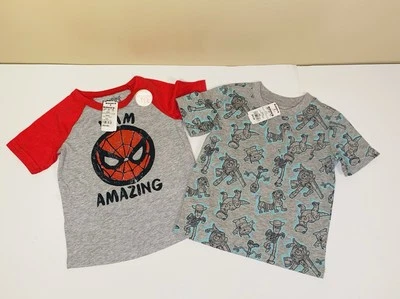 Boys Toddler 18m T-Shirts Disney Toy Story & Spider Man Lot of 2 Short Sleeves - Image 1 of 4