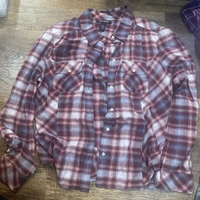 Lucky Brand Women's Plaid Button-Up Shirt XL - Image 1 of 3