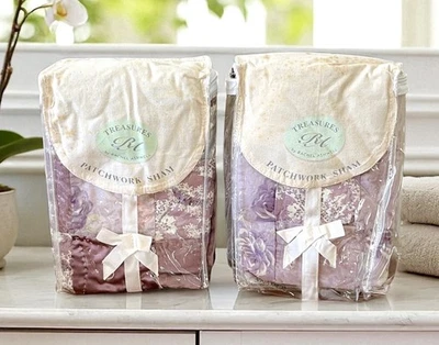 Treasures By Rachel Ashwell 2 Patchwork ESTÁNDAR Shams Púrpura Celia Shabby *LEER Foto 1 de 4