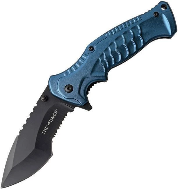 Tac Force Linerlock Folding Knife 3Cr13 Steel Blade Blue Aluminum - TF-993BL - Image 1 of 1