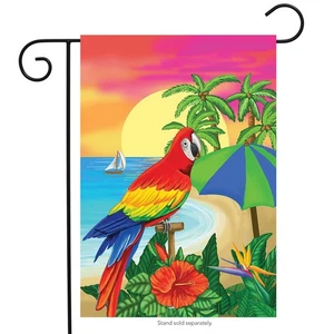 Briarwood Lane Paradise Parrot Summer Garden Flag - Picture 1 of 4