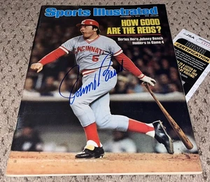 JOHNNY BENCH SIGNED SPORTS ILLUSTRATED JSA REDS BASEBALL NO LABEL MAGAZINE - Picture 1 of 2
