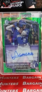ASBEL GONZALEZ 2025 Bowman Chrome 1st Green Lava Auto Refractor /99 ROYALS - Picture 1 of 1
