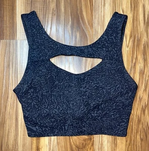 Lululemon Everlux Cutout Train Bra Sz 4 Black  Workout Bra - Excellent! - Picture 1 of 5