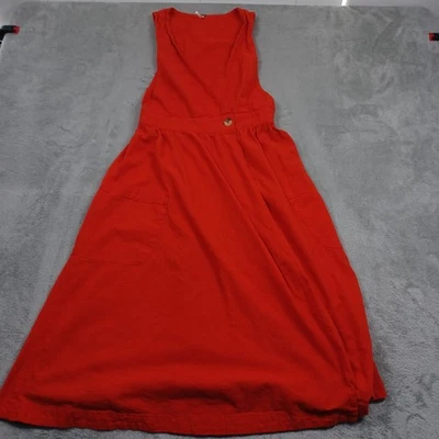 Vestido Free People Mujer Pequeño Naranja Envolvente Una Línea Sin Mangas Algodón Foto 1 de 4