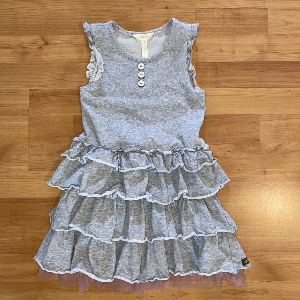 Vestido sudadera gris con volantes Matilda Jane talla 6 Once Upon a Time Whiskers Foto 1 de 4
