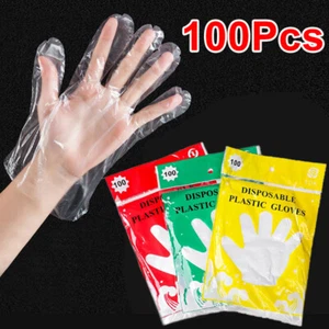 100pcs Disposable Gloves for Kitchen Catering Food/Cleaning/Cooking/BBQ/Supplies - Picture 1 of 12
