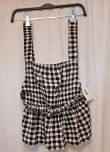 ASOS Design gingham Black and White Top NWT Halter Crop US 10 EU42 UK14 - Picture 1 of 6