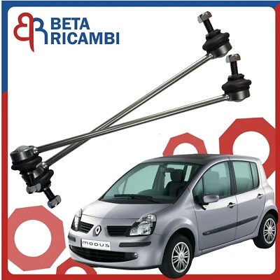Tiranti Barra Stabilizzatrice Per Renault Modus Puntoni Anteriori 2 Pezzi - Immagine 1 di 4