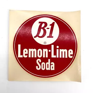 Vintage B-1 Zitrone-Limette Soda Decalcomania Aufkleber 5" - Bild 1 von 5