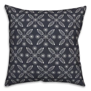 Creative Products Meadow Leaves Navy 18 x 18 Indoor / Outdoor Pillow - Picture 1 of 3