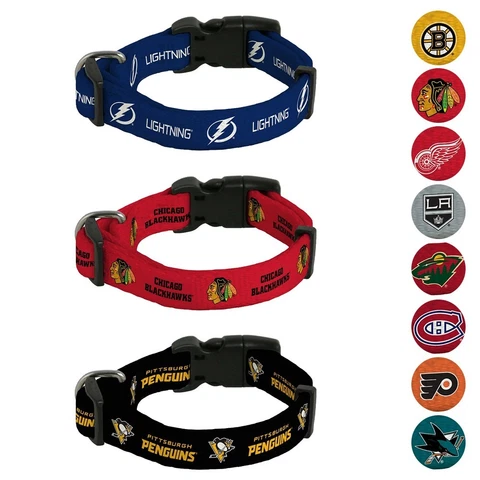 NHL Team Color Polyester Pet Collar (S-L) by Rico Industries Cover