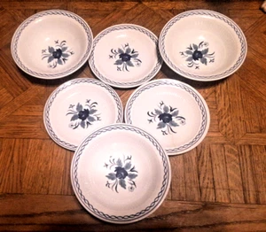 3 Vintage Adams Baltic Rim Cereal Bowls & 3 Bread And Butter Plates - Picture 1 of 5