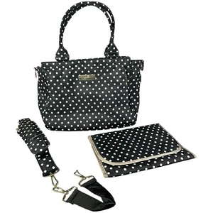 JuJuBe Ju Ju Be Duchess Be Classy Polka Dot Diaper Bag Change Pad Strap NEW - Picture 1 of 14