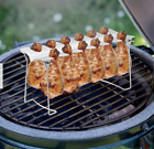 Just Grillin' Chicken Leg & Wing Rack Smoker Grill Drumstick Holder Fathers Day