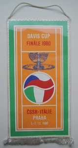 Vintage Pennant Tennis Davis Cup 1980 FINAL CZECHOSLOVAKIA - ITALY ITALIA; RARE - Picture 1 of 7