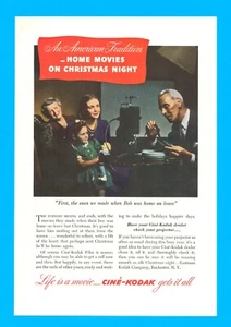 1944 KODAK home movie projector PRINT AD Christmas memories - Picture 1 of 3