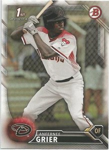 Anfernee Grier Arizona Diamondbacks 2016 Bowman Draft