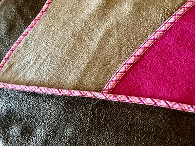 PetroZillia Cashmere/Wool Tan/Light Green Pink Trim Top Quality Blanket, 48"X48" - Image 1 of 4