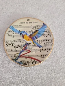 NEW Round Trinket Dish Bird "I Have Led Her Home" Elizabeth St. Hilaire Demdaco - Picture 1 of 7