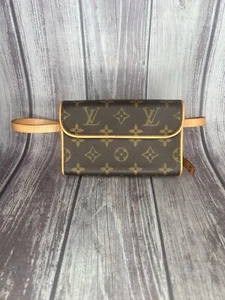 LOUIS VUITTON AUTH -MONOGRAM POCHETTE FLORENTINE BELT BUM BAG - Picture 1 of 10