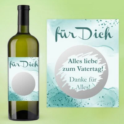 AUFKLEBER SET - für DICH - Rubbelsticker Silber Vatertag Geschenk - Bild 1 von 4
