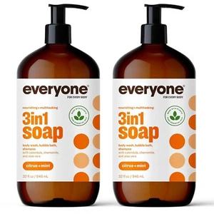 🔥Everyone 3-in-1 Soap, Body Wash, Bubble Bath, Shampoo, 32 Ounce (Pack of 2)🔥 - Picture 1 of 3