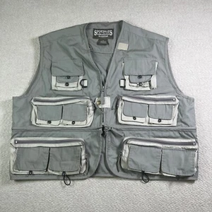 Sportsmans Warehouse Oufitter Full Zip Fishing Vest Mens Size XL Khaki Multi-Pkt - Picture 1 of 14