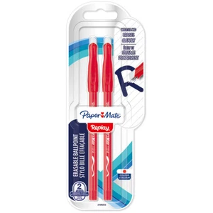 PAPERMATE Replay Erasable Ballpoint - Medium - Red (Blister of 2) - NEW - Bild 1 von 1