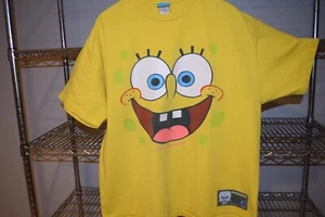 Spongebob Squarepants vtg 2002 Yellow t shirt Men's XXL 2XL DAMAGE - Picture 1 of 7