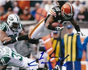 JOSH CRIBBS CLEVELAND BROWNS ACTION SIGNED 8x10 - Picture 1 of 1