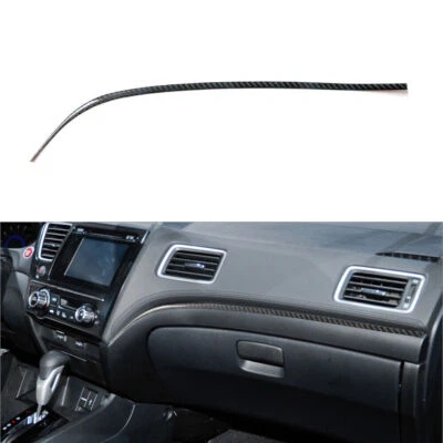 Cubierta de tablero lateral del pasajero para Honda Civic Coupe 2013-15 vinilo fibra de carbono Foto 1 de 4