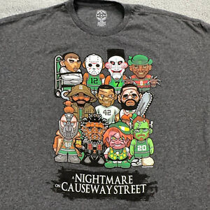 Boston Celtics Shirt Adult 3XL Gray Nightmare Horror Halloween Cool  RARE Mens