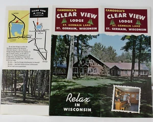Camodeca's Clear View Lodge Brochure. On St. Germain Lake. Wisconsin. - Picture 1 of 6