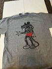 Gray Mickey Mouse X Alien Xenomorph  Xenomouse Graphic T-Shirt. Adult Size Large