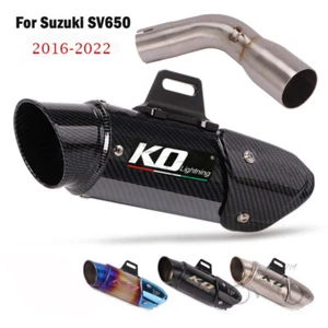 Slip for Suzuki SV650 2016-2022 Exhaust Tips Short Muffler 310mm Mid Link Pipe - Picture 1 of 10