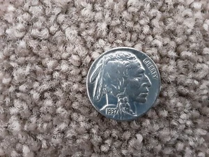 Schöner Büffelnickel von 1937. Bitte Beschreibung beachten - Bild 1 von 4